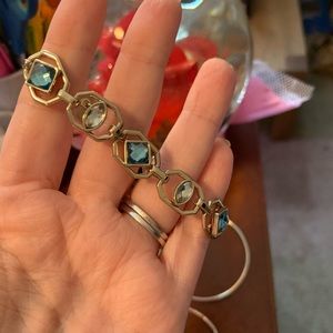 Rhinestone clasp colorful bracelet